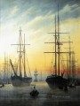 Vista De Un Puerto Barco Romántico Caspar David Friedrich